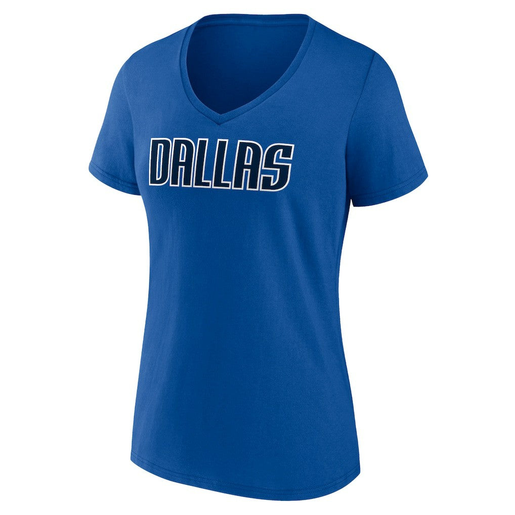 Dallas Mavericks Women's Wordmark V-Neck T-Shirt sale New
