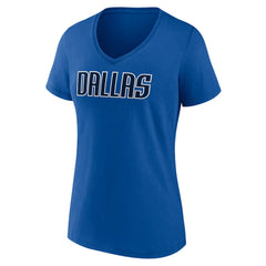 Dallas Mavericks Women's Wordmark V-Neck T-Shirt sale New