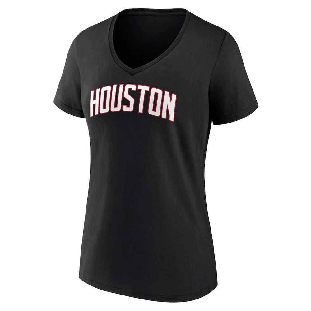 Houston Rockets Women's Wordmark V-Neck T-Shirt On Sale