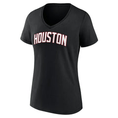 Houston Rockets Women's Wordmark V-Neck T-Shirt On Sale