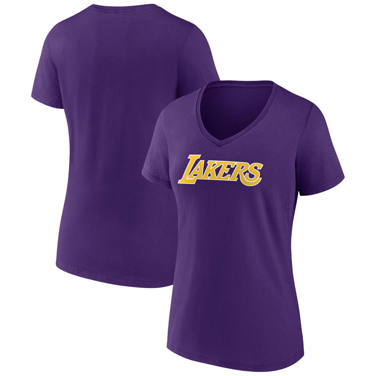 Los Angeles Lakers Women's Wordmark V-Neck T-Shirt Outlet