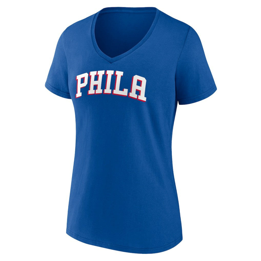 Philadelphia 76ers Women's Wordmark V-Neck T-Shirt Discount