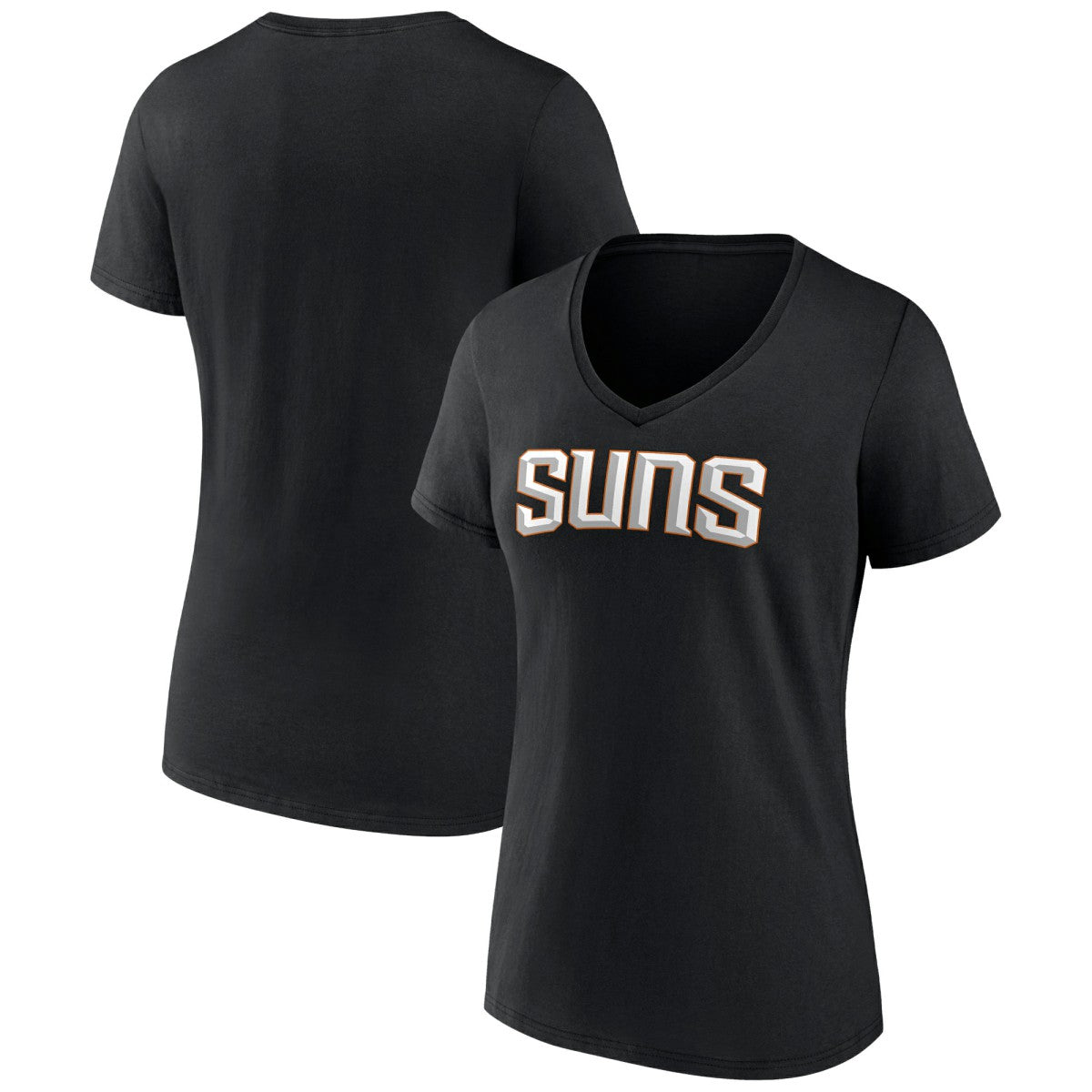 Phoenix Suns Women's Wordmark V-Neck T-Shirt New
