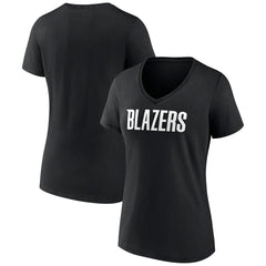 Portland Trail Blazers Women's Wordmark V-Neck T-Shirt Outlet