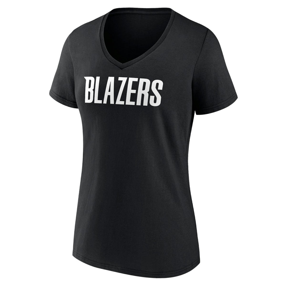 Portland Trail Blazers Women's Wordmark V-Neck T-Shirt Outlet