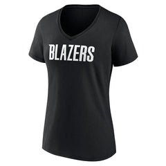 Portland Trail Blazers Women's Wordmark V-Neck T-Shirt Outlet