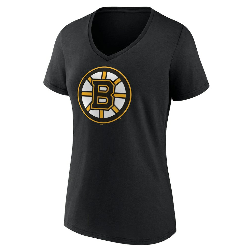 Boston Bruins Women's Team Logo V-Neck T-Shirt On Sale