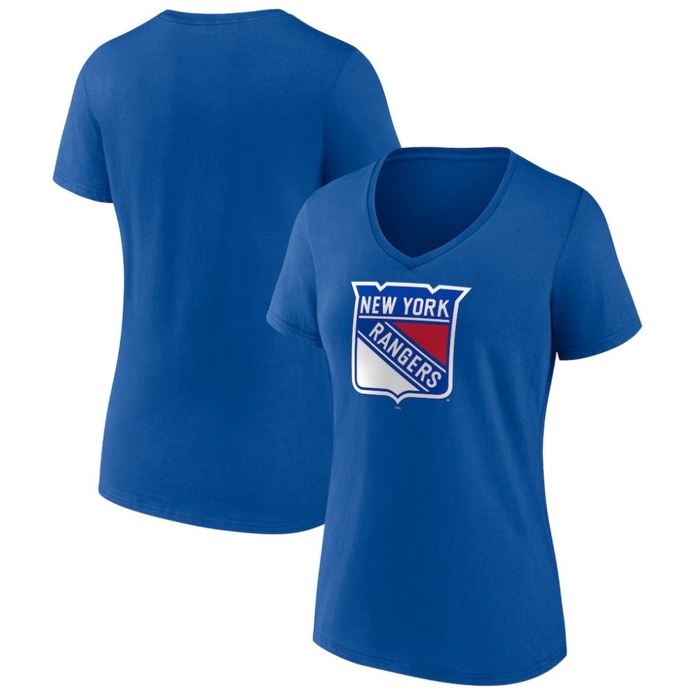 New York Rangers Women's Team Logo V-Neck T-Shirt Discount