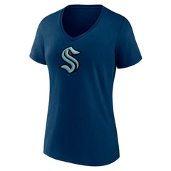 Seattle Kraken Women's Team Logo V-Neck T-Shirt Online
