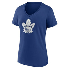 Toronto Maple Leafs Women's Team Logo V-Neck T-Shirt Outlet