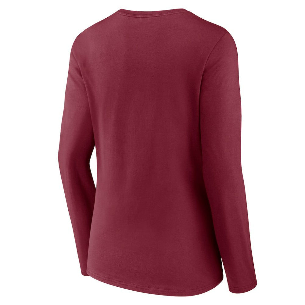 Colorado Avalanche Women's Team Logo Long Sleeve V-Neck T-Shirt Outlet