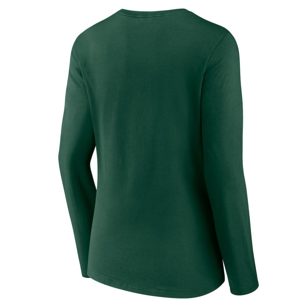 Minnesota Wild Women's Team Logo Long Sleeve V-Neck T-Shirt On Sale