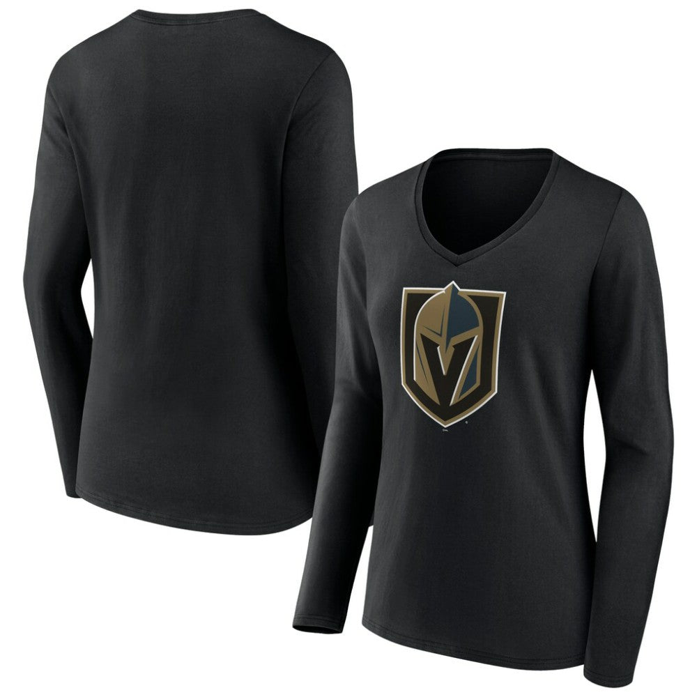 Vegas Golden Knights Women's Team Logo Long Sleeve V-Neck T-Shirt Online