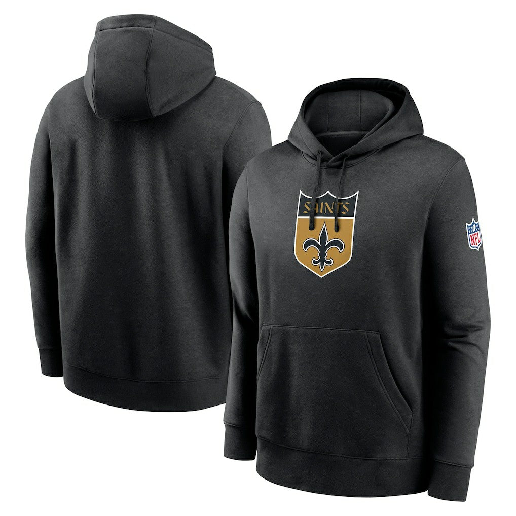 New Orleans Saints Nike 2023 Sideline Club Alternate Tri-Blend Pullover Hoodie