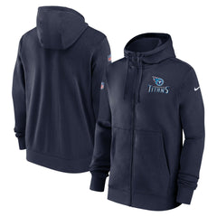 Tennessee Titans Nike 2023/24 Sideline Club Full-Zip Hoodie