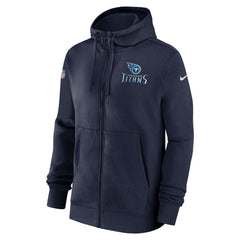 Tennessee Titans Nike 2023/24 Sideline Club Full-Zip Hoodie