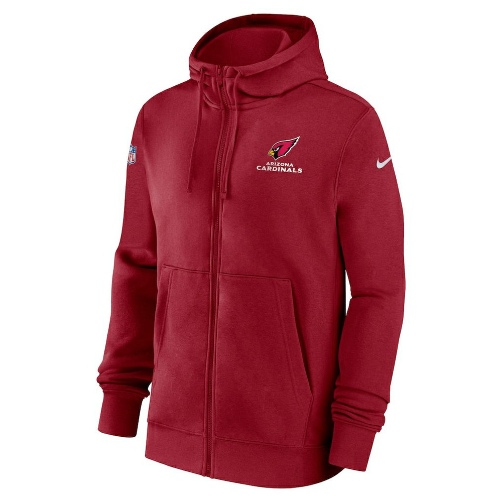 Arizona Cardinals Nike 2023/24 Sideline Club Full-Zip Hoodie