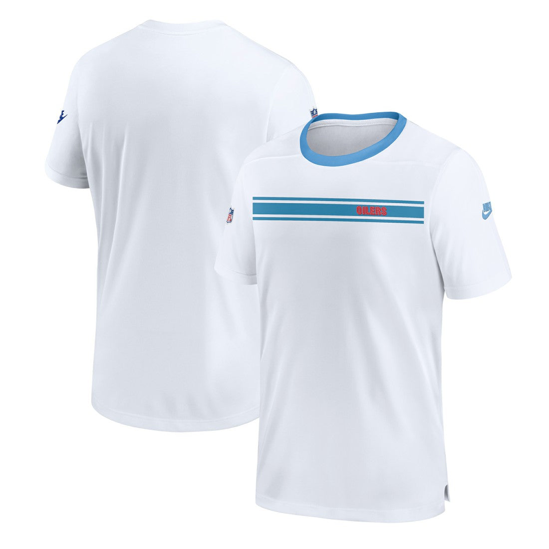Tennessee Titans Nike Oilers Throwback Sideline Coach Alternate Performance T-Shirt