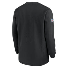 New Orleans Saints Nike 2023 Sideline Throwback Heavy Brushed Waffle Long Sleeve Top