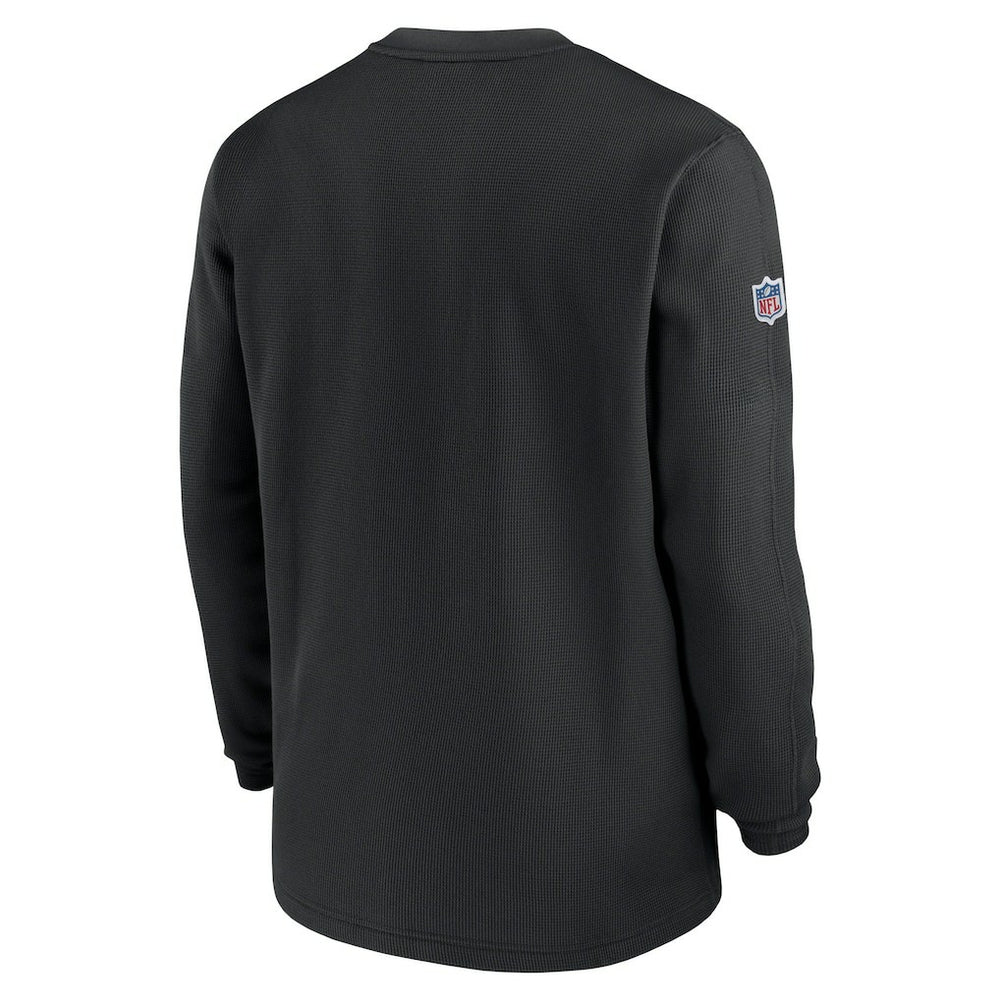 Las Vegas Raiders Nike 2023 Sideline Throwback Heavy Brushed Waffle Long Sleeve Top