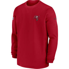 Tampa Bay Buccaneers Nike 2023 Sideline Throwback Heavy Brushed Waffle Long Sleeve Top