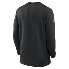 Las Vegas Raiders Nike 2023 Sideline Performance Long Sleeve Tri-Blend Quarter-Zip Top
