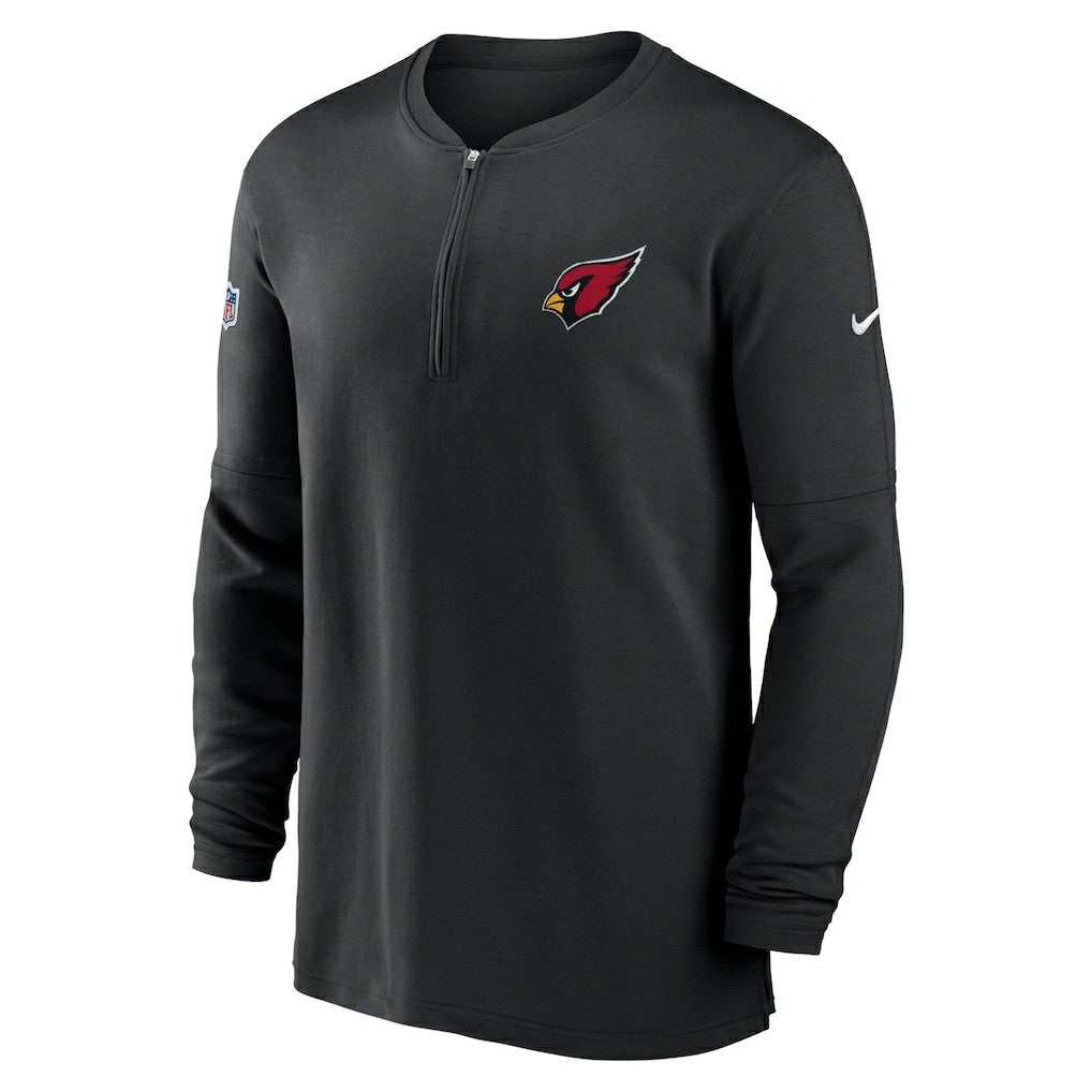Arizona Cardinals Nike 2023 Sideline Performance Long Sleeve Tri-Blend Quarter-Zip Top