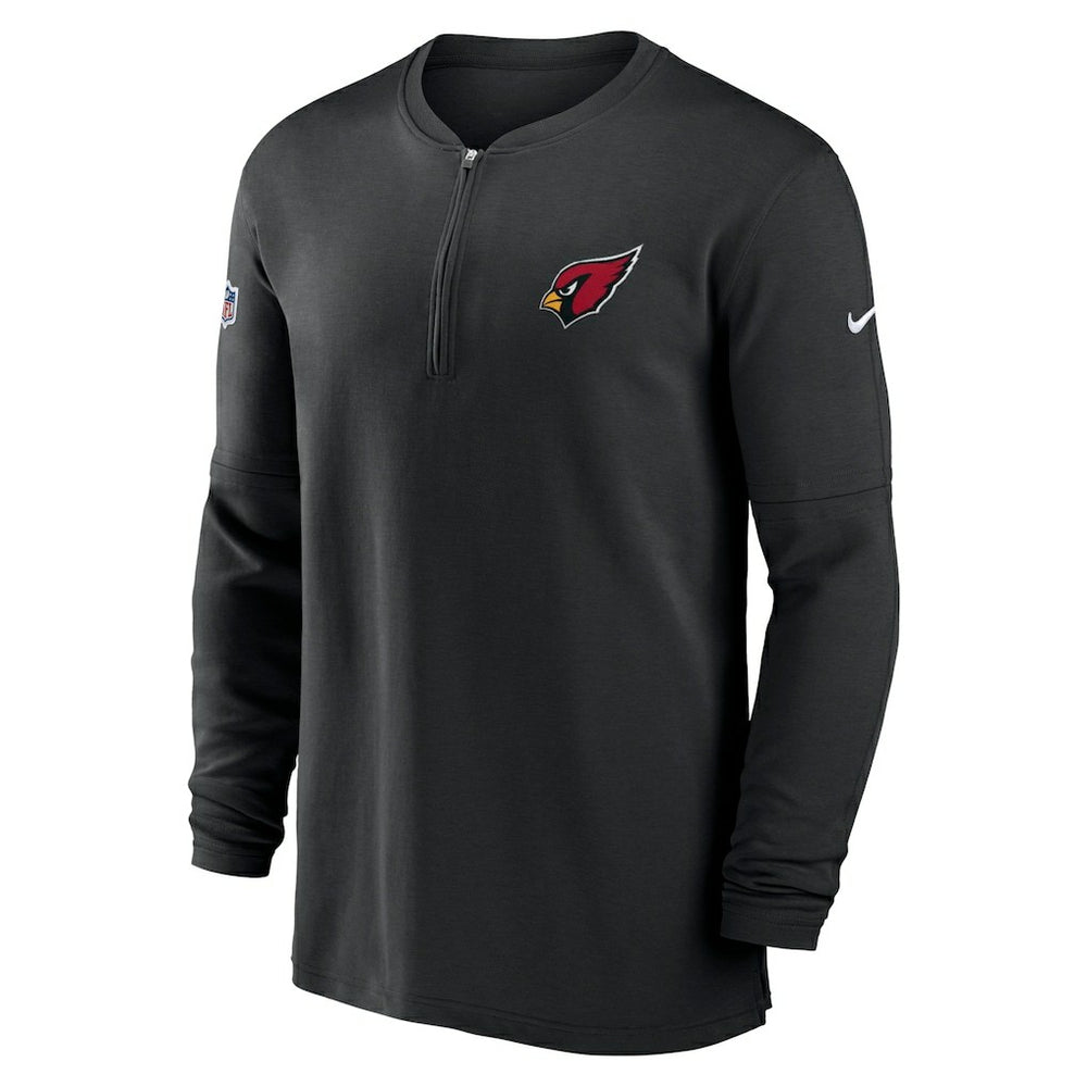 Arizona Cardinals Nike 2023 Sideline Performance Long Sleeve Tri-Blend Quarter-Zip Top