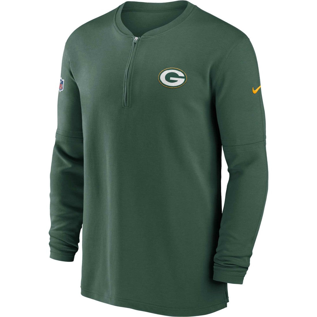 Green Bay Packers Nike 2023 Sideline Performance Long Sleeve Tri-Blend Quarter-Zip Top