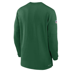 New York Jets Nike 2023 Sideline Performance Long Sleeve Tri-Blend Quarter-Zip Top