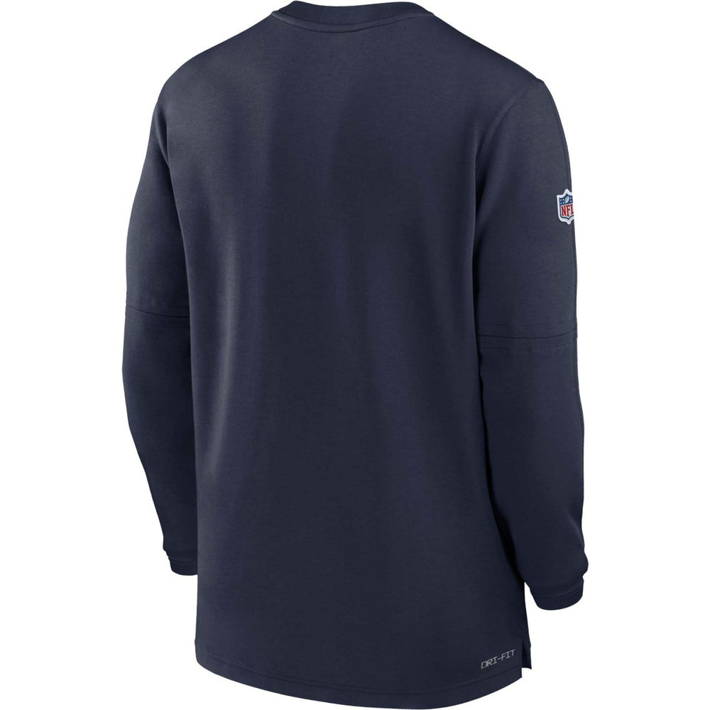 Tennessee Titans Nike 2023 Sideline Performance Long Sleeve Tri-Blend Quarter-Zip Top