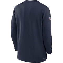 Tennessee Titans Nike 2023 Sideline Performance Long Sleeve Tri-Blend Quarter-Zip Top