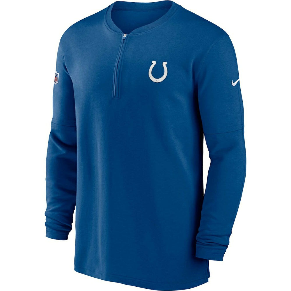Indianapolis Colts Nike 2023 Sideline Performance Long Sleeve Tri-Blend Quarter-Zip Top