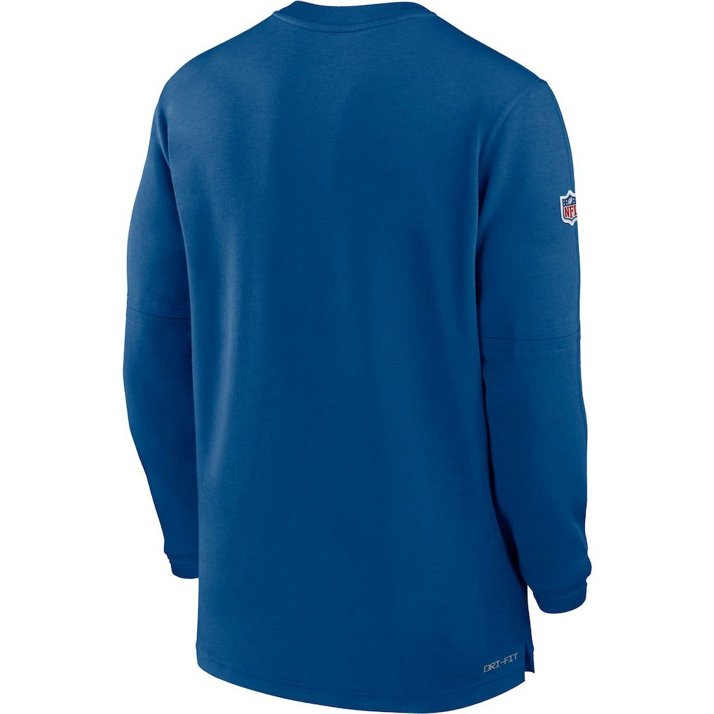 Indianapolis Colts Nike 2023 Sideline Performance Long Sleeve Tri-Blend Quarter-Zip Top