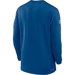 Indianapolis Colts Nike 2023 Sideline Performance Long Sleeve Tri-Blend Quarter-Zip Top