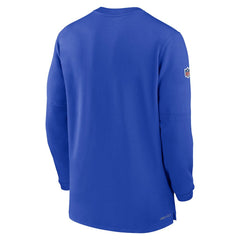 Los Angeles Rams Nike 2023 Sideline Performance Long Sleeve Tri-Blend Quarter-Zip Top