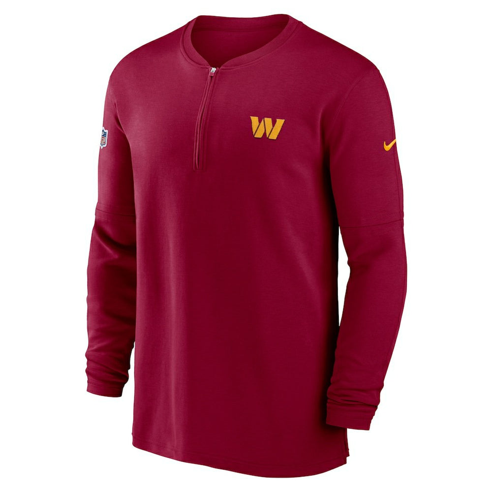 Washington Commanders Nike 2023 Sideline Performance Long Sleeve Tri-Blend Quarter-Zip Top