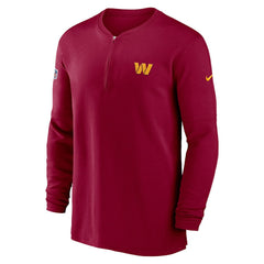 Washington Commanders Nike 2023 Sideline Performance Long Sleeve Tri-Blend Quarter-Zip Top