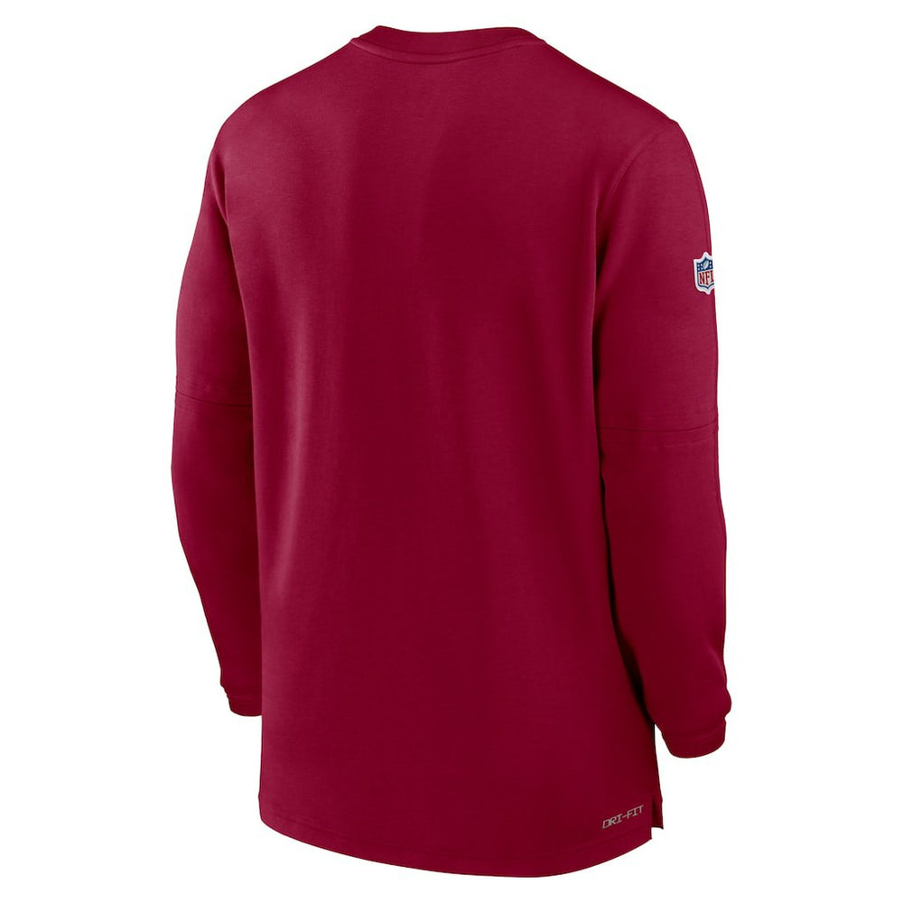 Washington Commanders Nike 2023 Sideline Performance Long Sleeve Tri-Blend Quarter-Zip Top