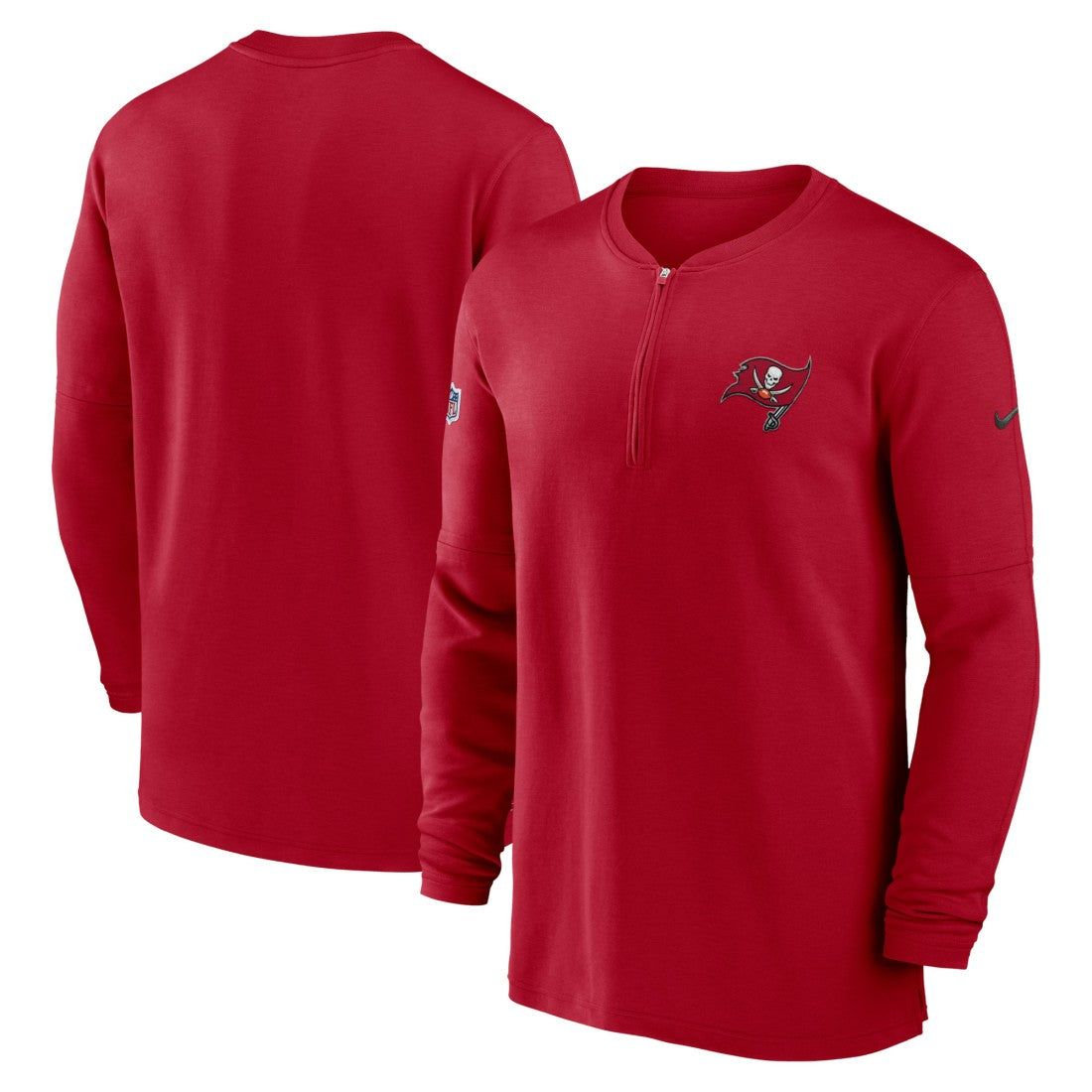Tampa Bay Buccaneers Nike 2023 Sideline Performance Long Sleeve Tri-Blend Quarter-Zip Top