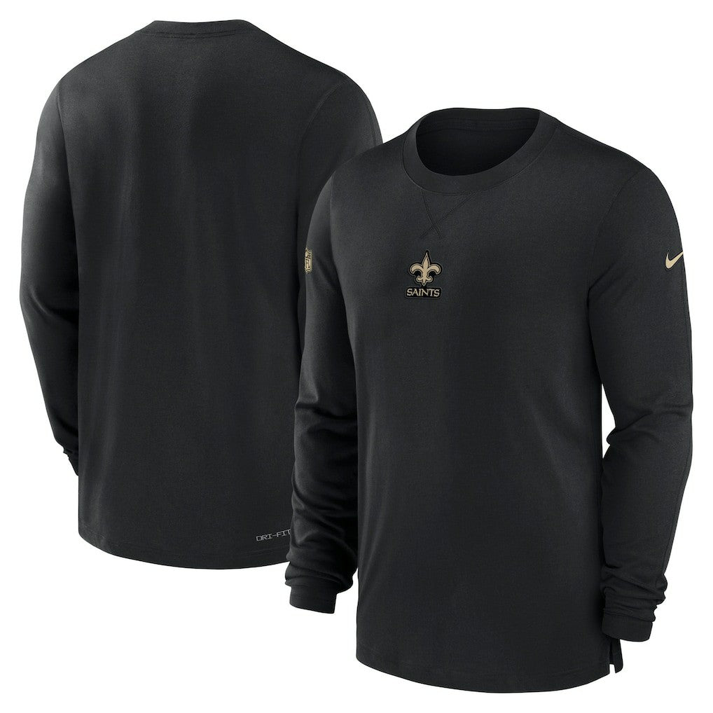 New Orleans Saints Nike 2023 Sideline Performance Long Sleeve T-Shirt