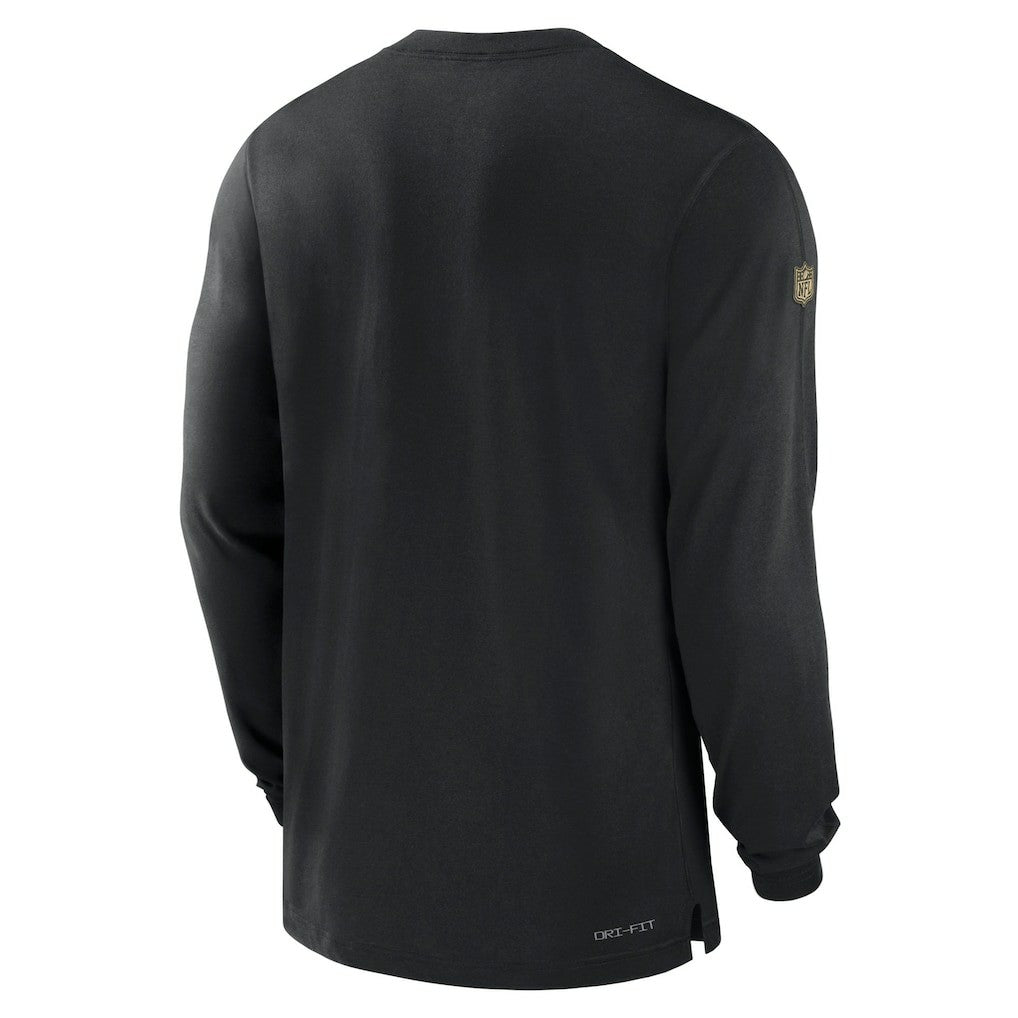 New Orleans Saints Nike 2023 Sideline Performance Long Sleeve T-Shirt