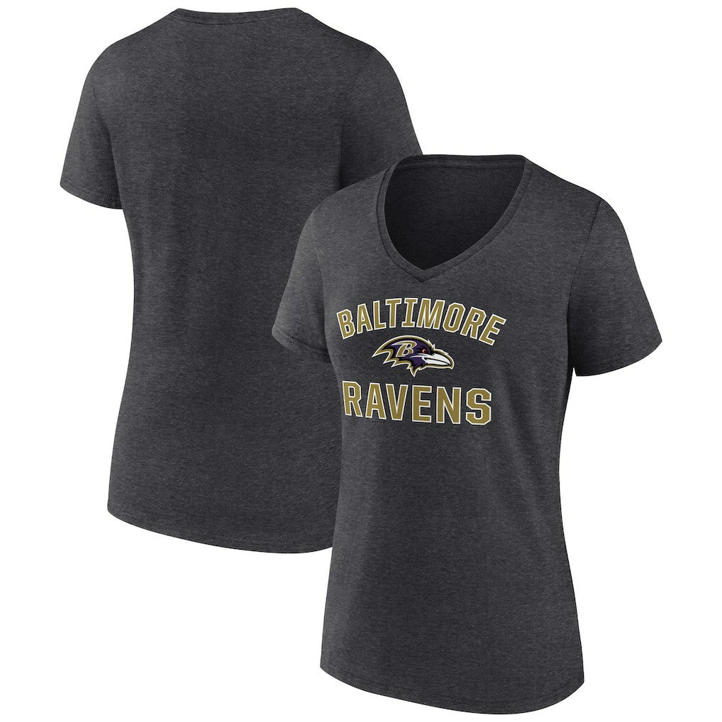 Baltimore Ravens  Women's Victory Arch Team V-Neck T-Shirt