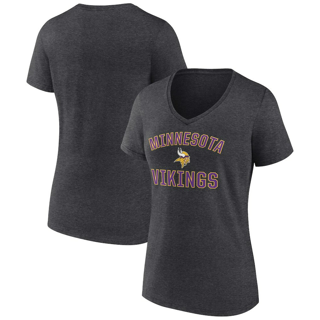 Minnesota Vikings  Women's Victory Arch Team V-Neck T-Shirt