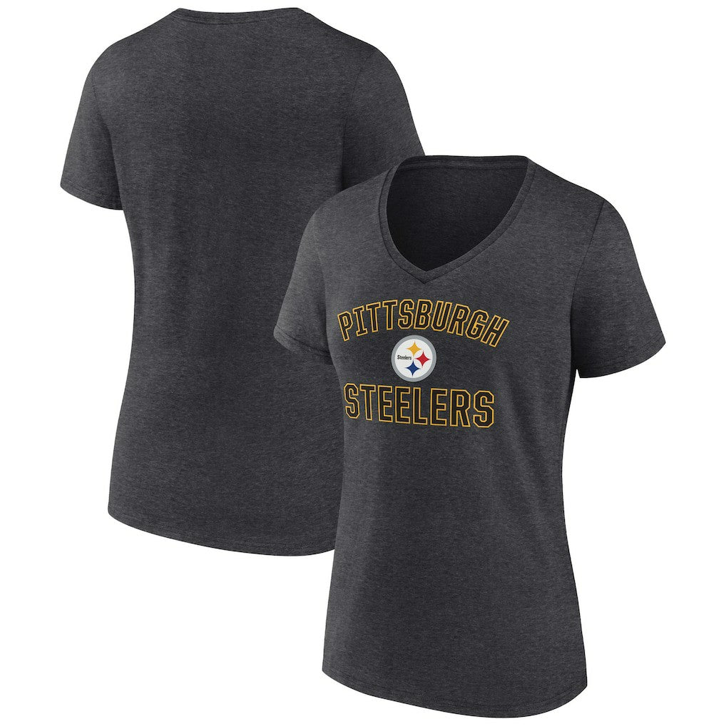 Pittsburgh Steelers  Women's Victory Arch Team V-Neck T-Shirt