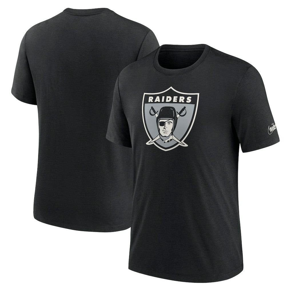 Las Vegas Raiders Nike Rewind Logo Tri-Blend T-Shirt