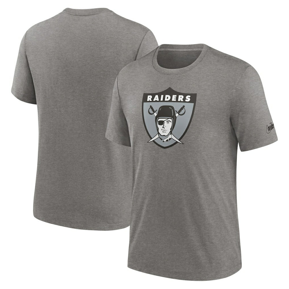 Las Vegas Raiders Nike Rewind Logo Tri-Blend T-Shirt