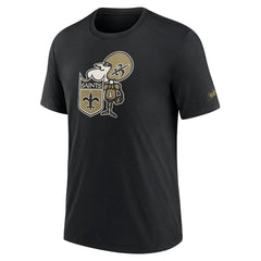 New Orleans Saints Nike Rewind Logo Tri-Blend T-Shirt