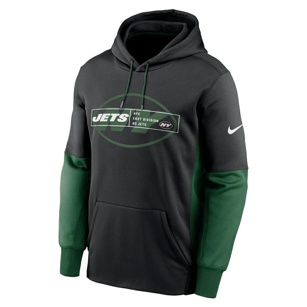 New York Jets Nike Color Block Fleece Performance Pullover Hoodie