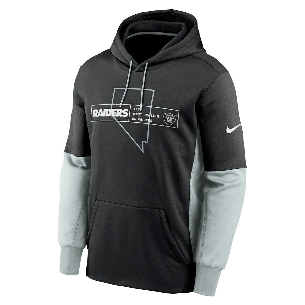 Las Vegas Raiders Nike Color Block Fleece Performance Pullover Hoodie